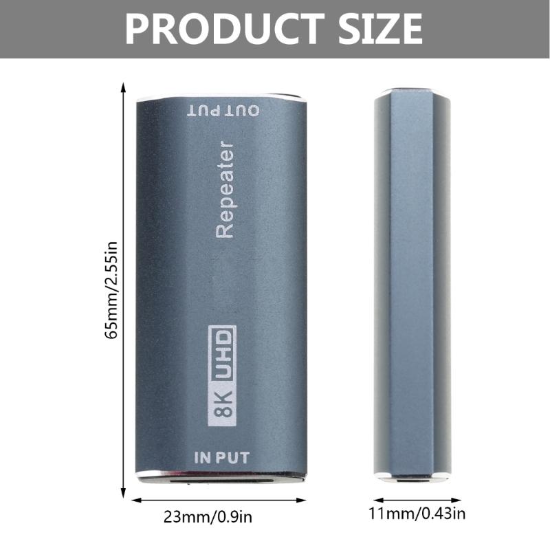 Signal Amplifier 8K Signal Extender Booster Extender 4K 60Hz 30M Long Distance Extension Video Adapter