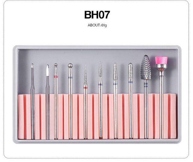 

1 компл. Новый шлифовальный станок для ногтей сверла из сплава вольфрамовая сталь керамические пилки для ногтей набор шлифовальных головок набор инструментов для полировки маникюра 8 цветов