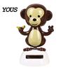 Solar Powered Car Decoration Ornaments, Shaking Head Monkey Toy, Banana Holding Colorful Dashboard Toy Figure, Swinging