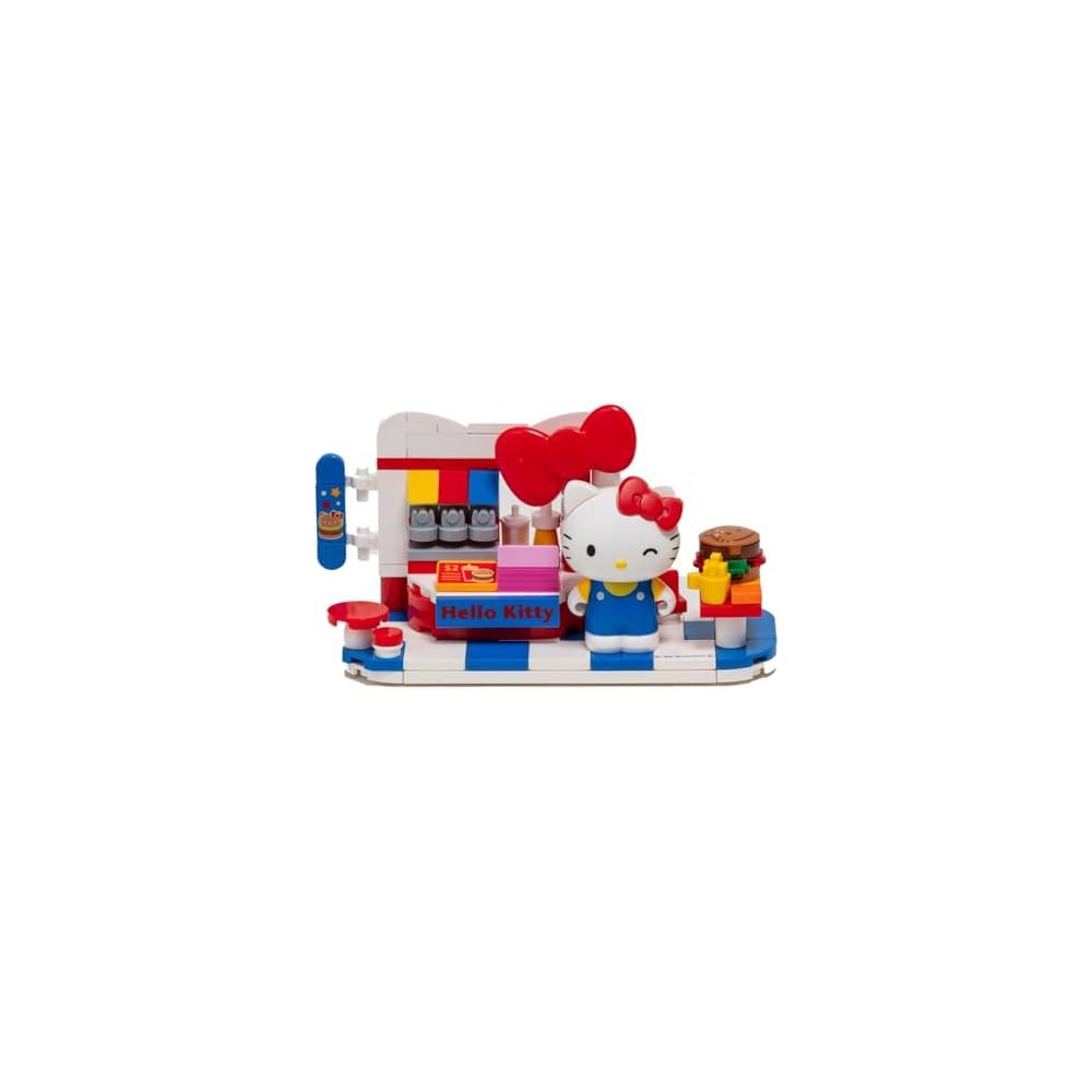 Onda Hello Kitty Sanrio Burger Shop Cafe Block Set Toy for Girls Nano Block