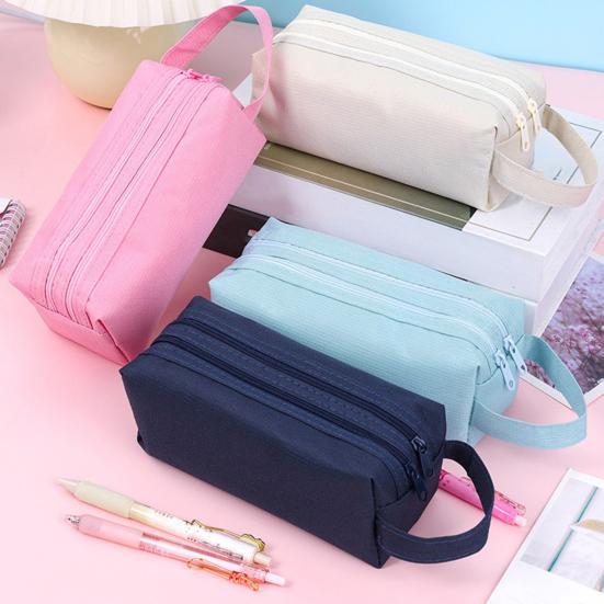 DYS Pencil Case, with Easy Grip Handle Design, Large Capacity Pen Durable Oxford Pouch, for Kids Art School Supplies Stationery