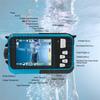 4K/30FPS Waterproof Camera 1080P UHD Video Recorder IPS Dual Screen Anti Shake Face Detection Autofocus for Vacation Snorkeling