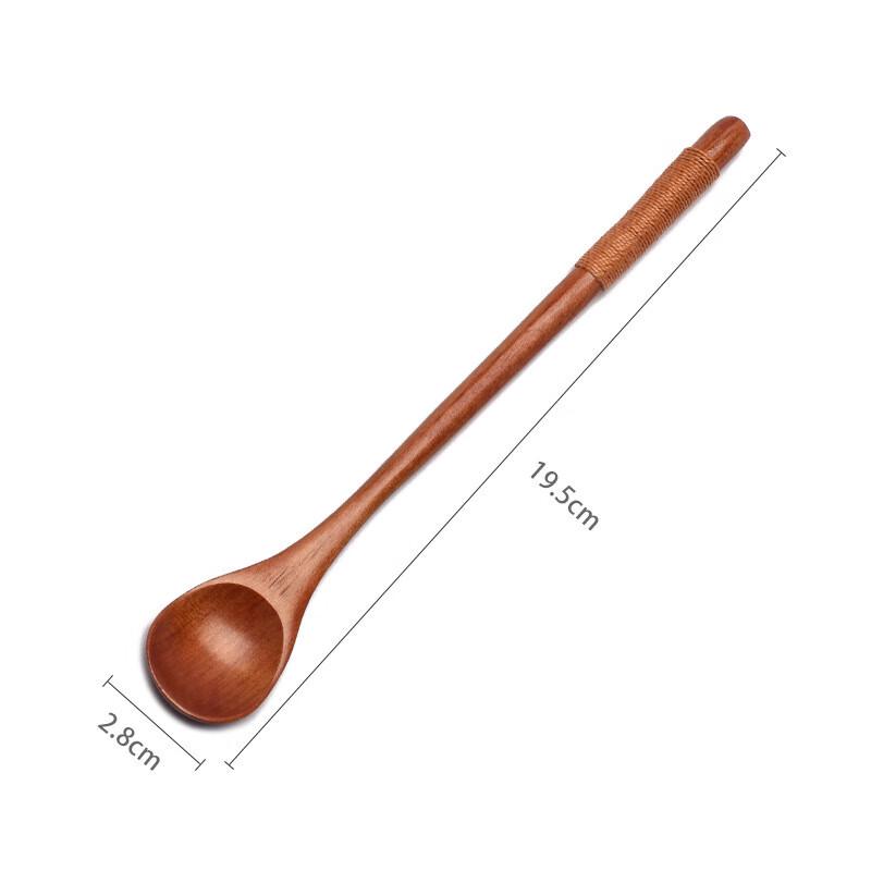Long Handle Nanmu Wood Stirring Spoon Set (3-Pack)