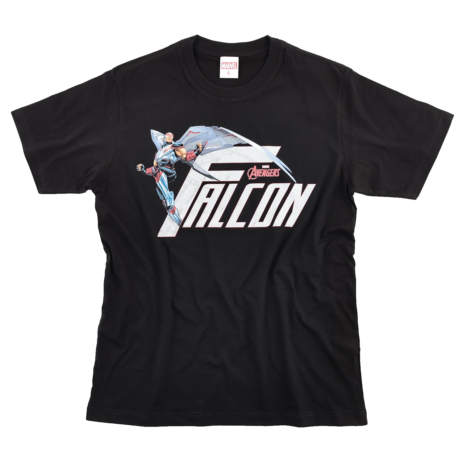 

EVERSOUL Футболка Marvel, Короткий рукав, Сокол, Капитан Америка, Американские комиксы, Мстители, Подарок, Унисекс, Черный, Размер M [Параллельный импорт]