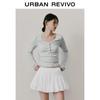 UR2026 Spring New Women's Textured V-Neck T-Shirt