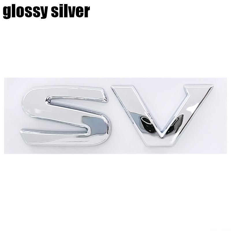 1pcs 3D SV SR ABS Car Rear Letter Logo Sticker Rear Bumper Tail Door Trunk Sticker Car Rear Emblem Sticker Styling Accessories