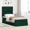 Ottoman Bed with Mattress Dark Green 90x200 Cm Velvet