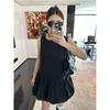 Black Sleeveless Vest Dress Women's Summer Gentle Wind Temperament Skirt Loose Versatile Bud Short Skirt