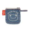 Nakajimacorp Pickles Broderad Mini Denim 14cm Bomullspåse Pouch, Ansikte, Bred, Serie, 133731-19