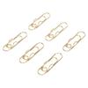 40pcs Carbon Steel Pen Clips Golden Pen Holder Clips Small Portable Pen Clips for Stationery Office
