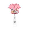 1Pcs Cartoon Medical Retractable Badge Reel 360 Rotating Acrylic Shaker ID Holder for Nurses Daily Work Use