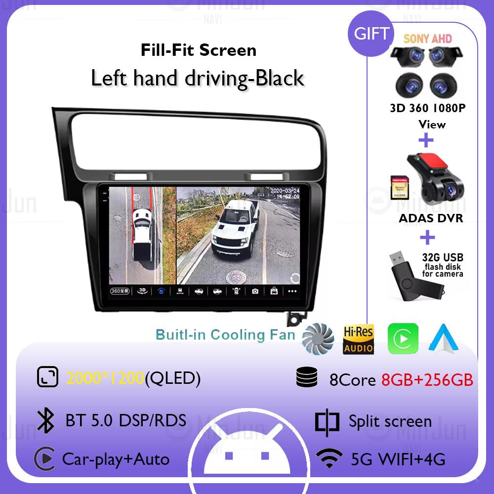 2K Screen Android 14 Car GPS Radio Multimedia For Volkswagen Golf 7 2012 - 2020 Car Radio Multimedia Video Player Navigation