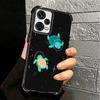 Cartoon Ocean Sea Turtle Plating Phone Case For Xiaomi Redmi Note 14 15 Pro Plus 13 12 11 11S 11T 10 9S 9 5G Anti-Fall Airabag C