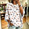 Women's Hoodie with Halloween Print, Loose Fit Casual Pullover Top