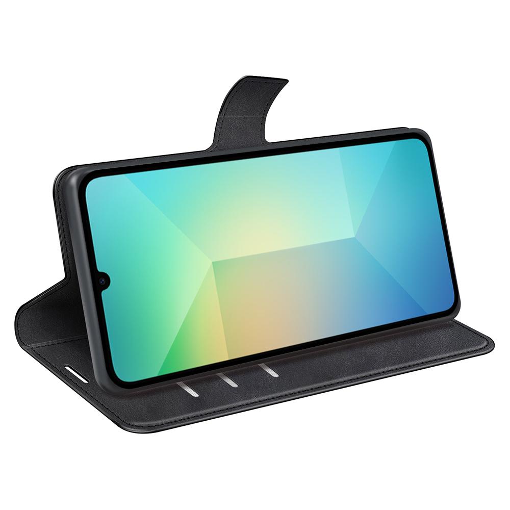 For Samsung Galaxy A06 5G Stand Case Anti-Scratch Calf Texture Leather Phone Cover