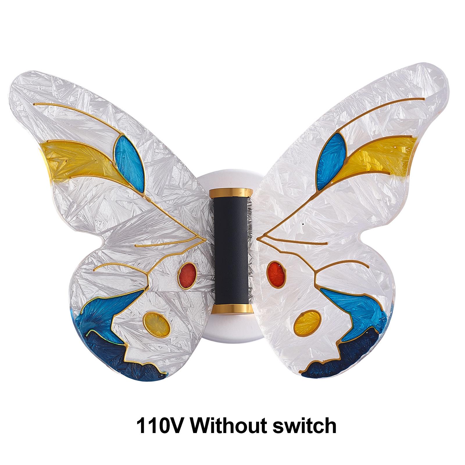 

Светодиодный настенный светильник-бабочка 8 Вт с регулируемой яркостью, 3-цветный фон, настенное бра, настенное крепление, лампа для спальни, гостиной, прихожей