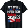 My Wife Is Puerto Rican T-Shirt Men's Funny Heritage Flag Print Tee