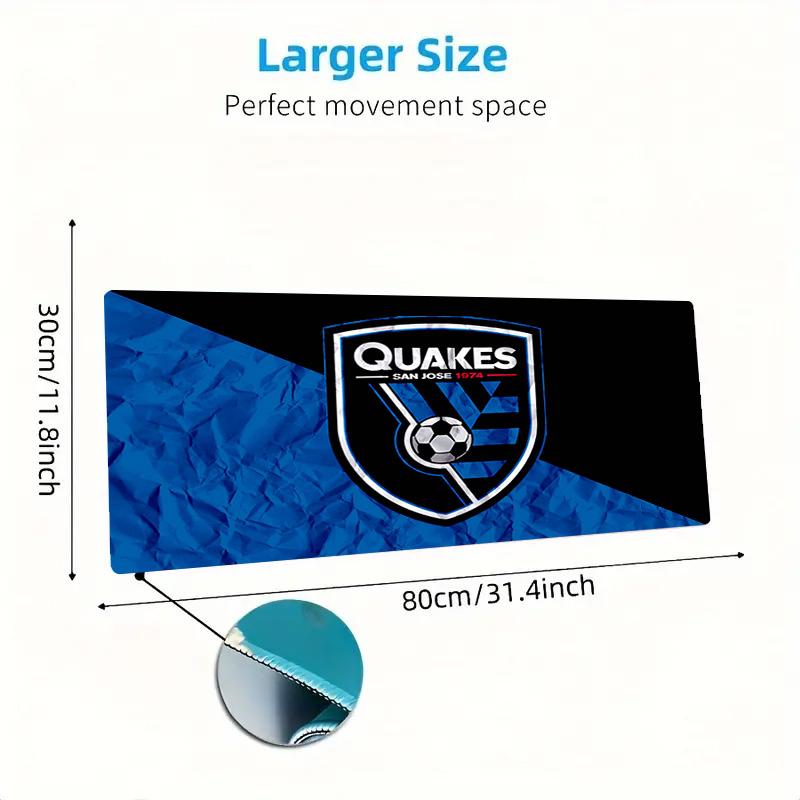 San Jose Earthquakes Color Mouse Pad Large Gaming Table Cushion Non-slip Laptop Tablet Big Mousepad XXL Mat Mini PC Playmat With Lock edge