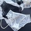 Ladies Spring and Summer Sweet Cute Sexy Jacquard Flounder Mesh Briefs