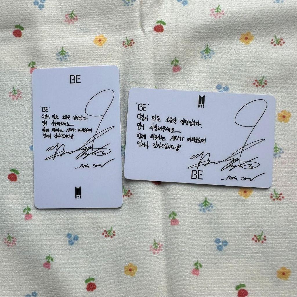 [USED] Korean BTS BE Limited Unreleased Lucky Drop Jimin Trading Cards (2 pieces)