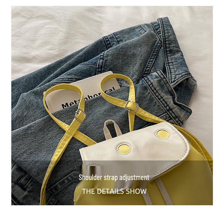 Trendiger süßer Denim-Rucksack für Damen - Käse-Design, perfekt zum Einkaufen und für den Arbeitsweg