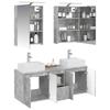 Bathroom Cabinet Set 5 pcs Concrete Grey Wood Based Material