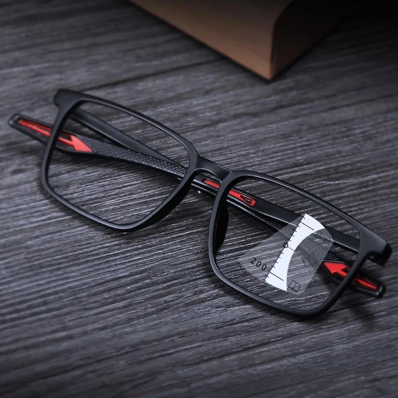 Fashion Multifocal Progressive Glasses Trendy Blue Light Blocking Sports Reading Glasses Men Women Hd Lens Near And Far Eyewear