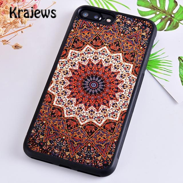 Krajews Mandala Flower Back Phone Case Cover For iPhone 17 Air 16 15 14 Plus 12 13 Pro Max Coque Shell Fundas