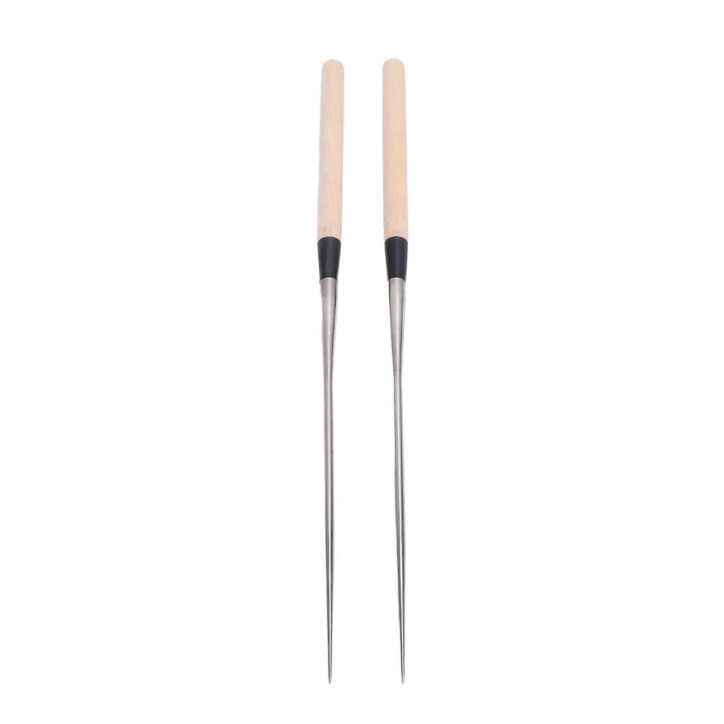 Sushi Chopsticks Professional Solid Wood Stainless Steel Pointed Sashimi Chopsticks for Restaurant