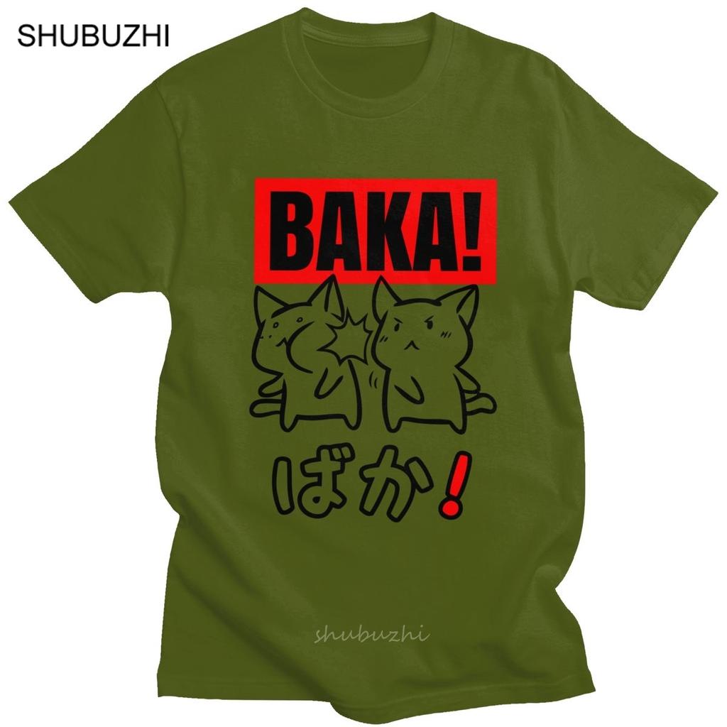 Funny Baka Rabbit Slap Tshirt Unisex Short Sleeved Japan Anime Unisexga Meme Tshirt Humor Casual Pure Cotton T Shirts Clothing Gift