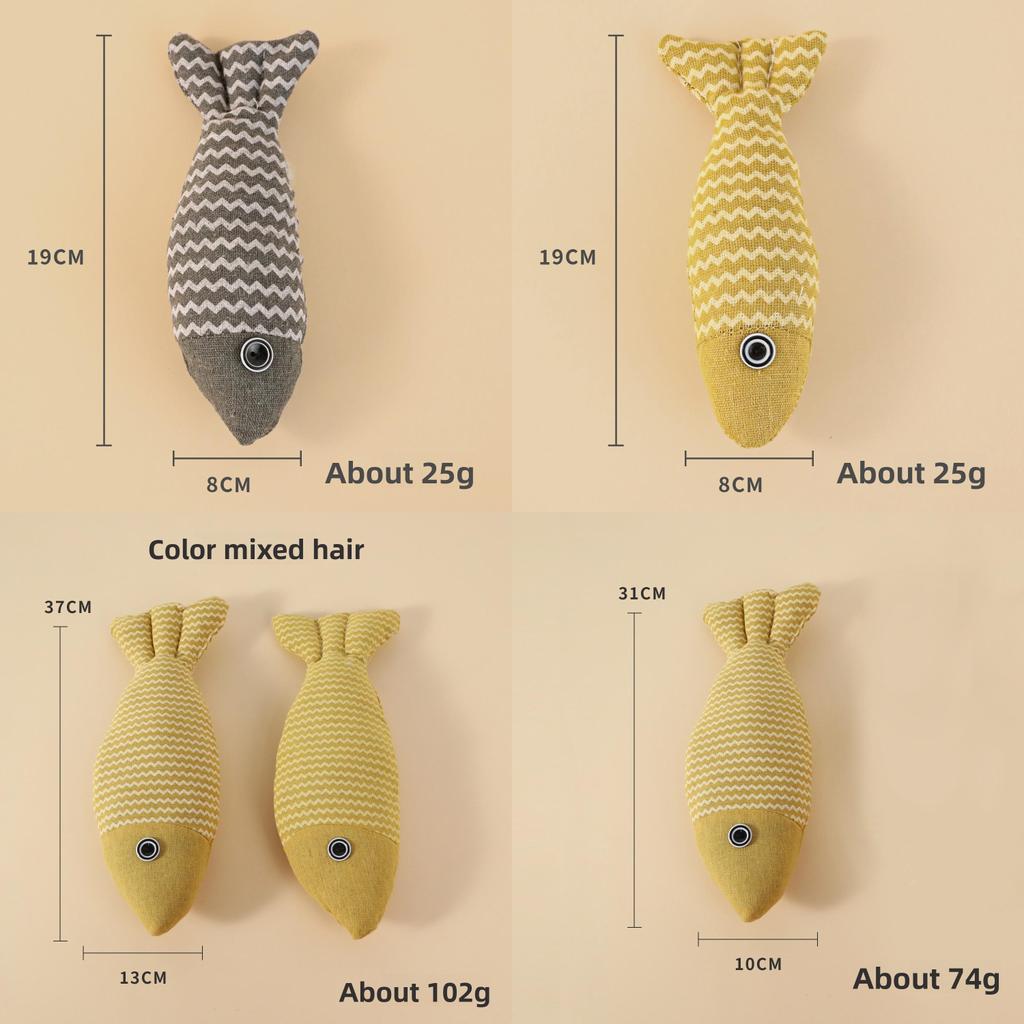 Haustier Katzenspielzeug Fisch Kauspielzeug mit Plüschmaterial zum Spielen und für die Zahngesundheit