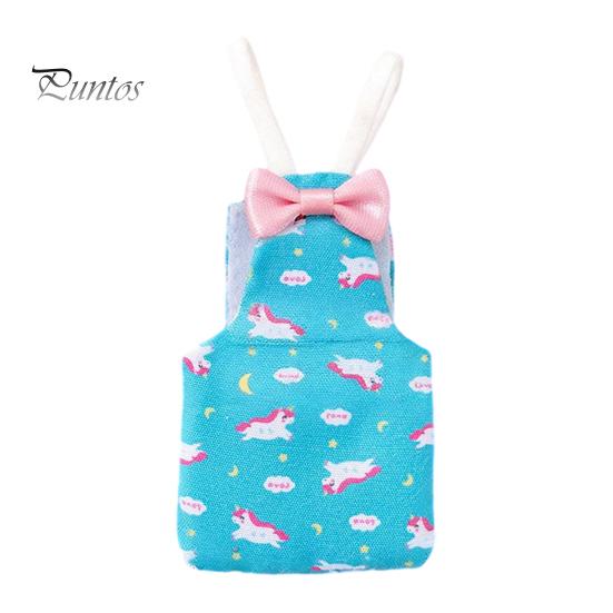 Parrot Hygiene Accessory Diaper, Cute Cartoon Print Bird Diaper with Bow, Reusable Nappy Flight Suit for Cockatiels Lovebirds Budgerigars Clothing