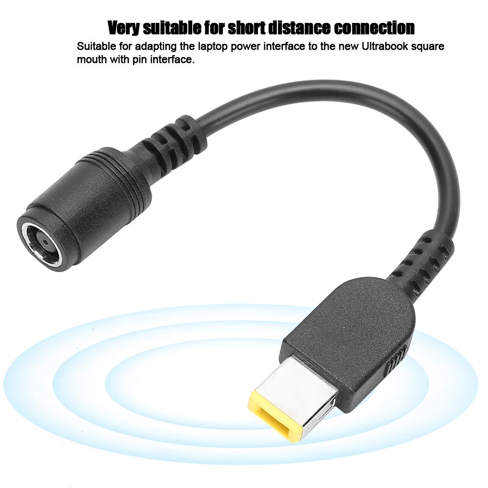2 Stück Stromwandler-Kabeladapter 5,5 x 2,1 mm Rund auf 7,9 x 5,5 mm Quadratisch für Lenovo ThinkPad X1/X240/G405