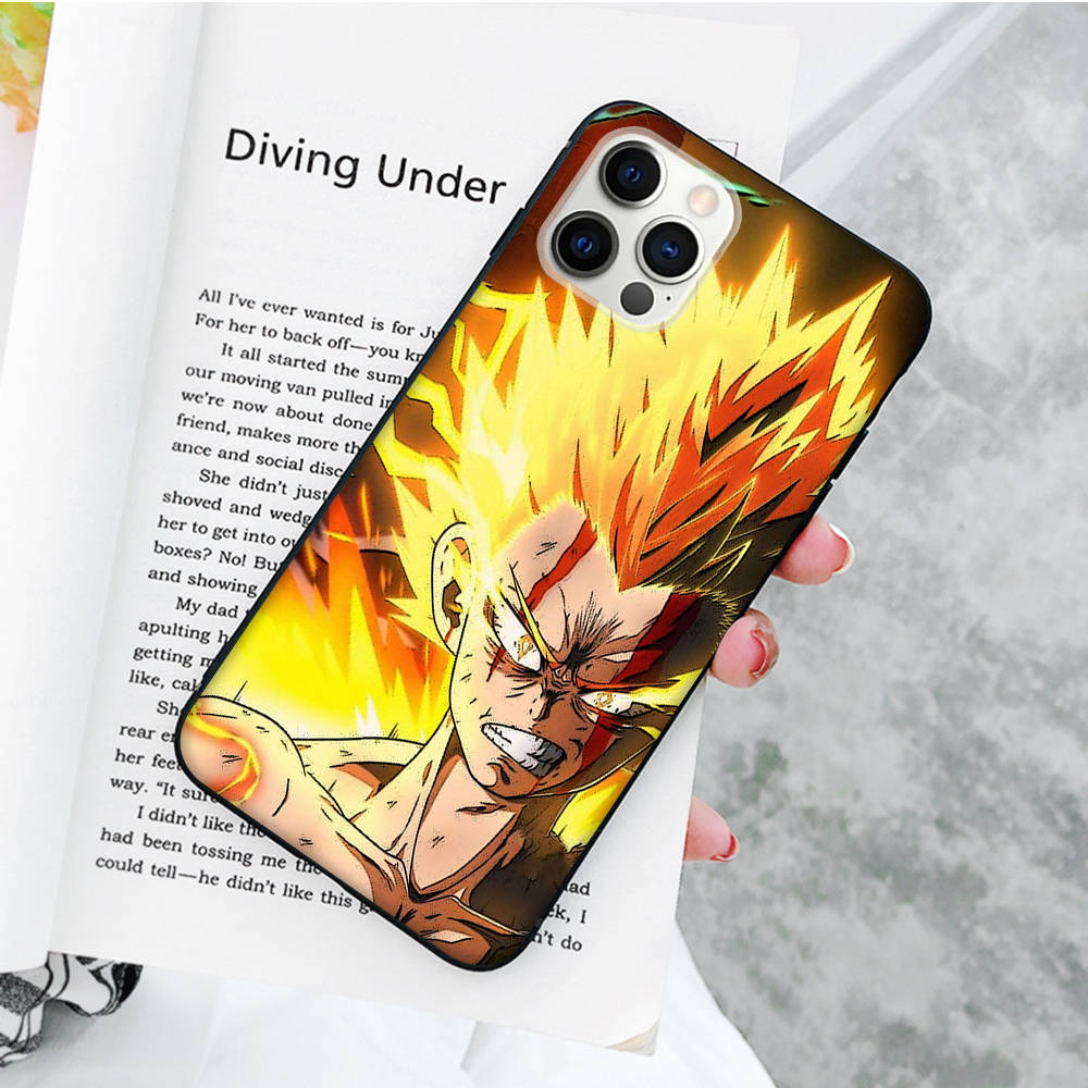 JW64 Dragon Ball Vegeta Black Soft Case für iPhone 16 15 Plus 14 13 Pro 8 SE XR XS Max P30 Nova 5T Y5P Y6 Y7 Y8P Y9 Realme C30 C33 C31 VIVO Y36 V27