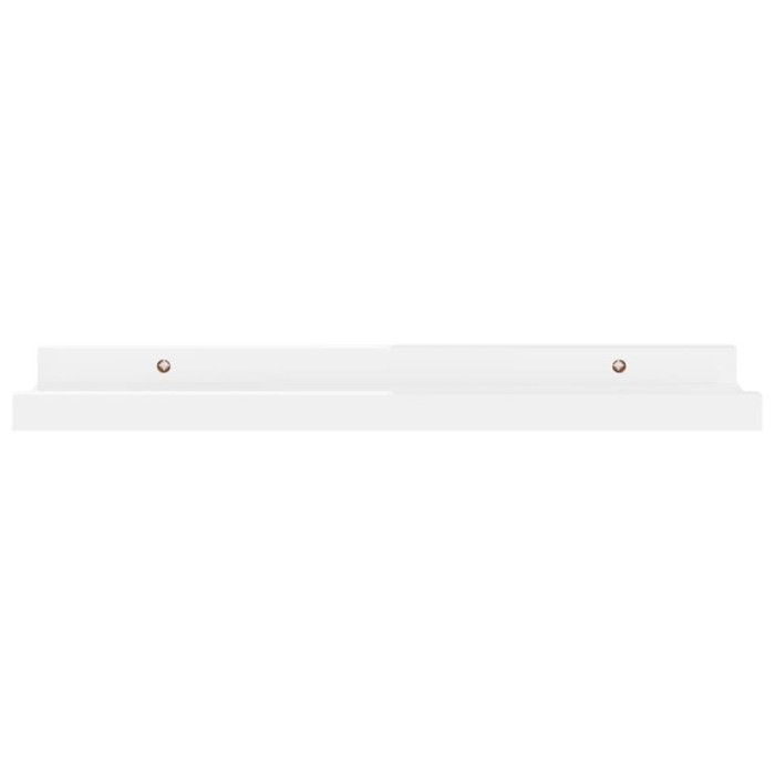 VidaXL Wall Shelves 2 Pcs High Gloss White 40x9x3 Cm