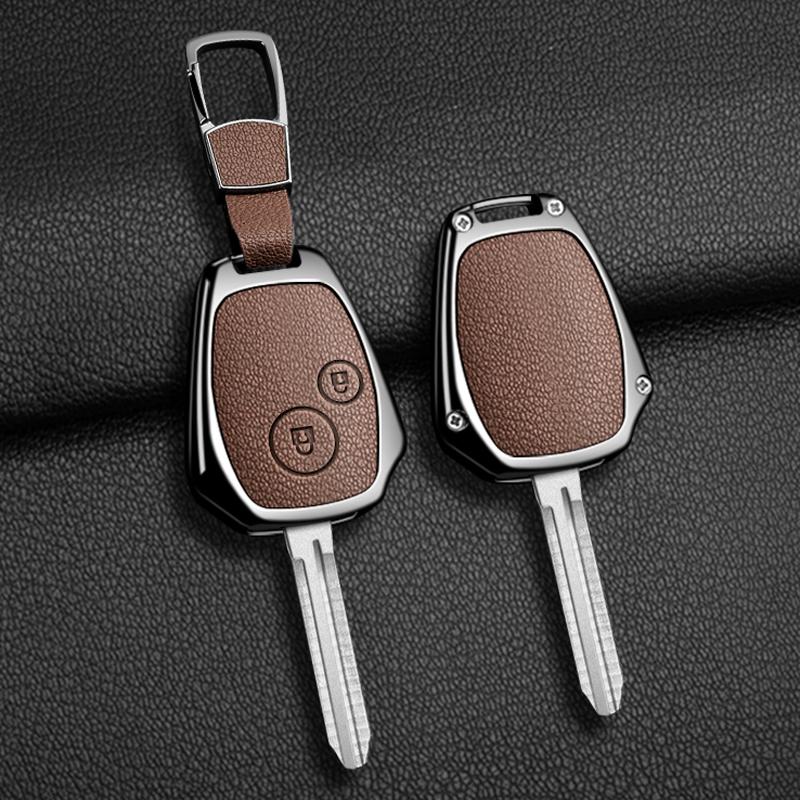 Car Key Case Cover Zinc Alloy Leather For Honda Vezel City Civic 4D Br-V Hr-Vcrv Pilot Accord Jazz Jade Crider Accessorie