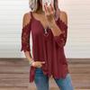 Women Summer Beach Cold Shoulder Tunic Tops Short Sleeve Blouse Oversized Hollow Out Casual Tees Plus Size Work T Shirts