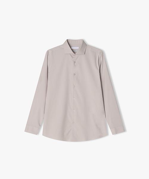 River Classy [25Ss] Lls31590 Beige Slim Fit Wide Collar Business Shirt 105
