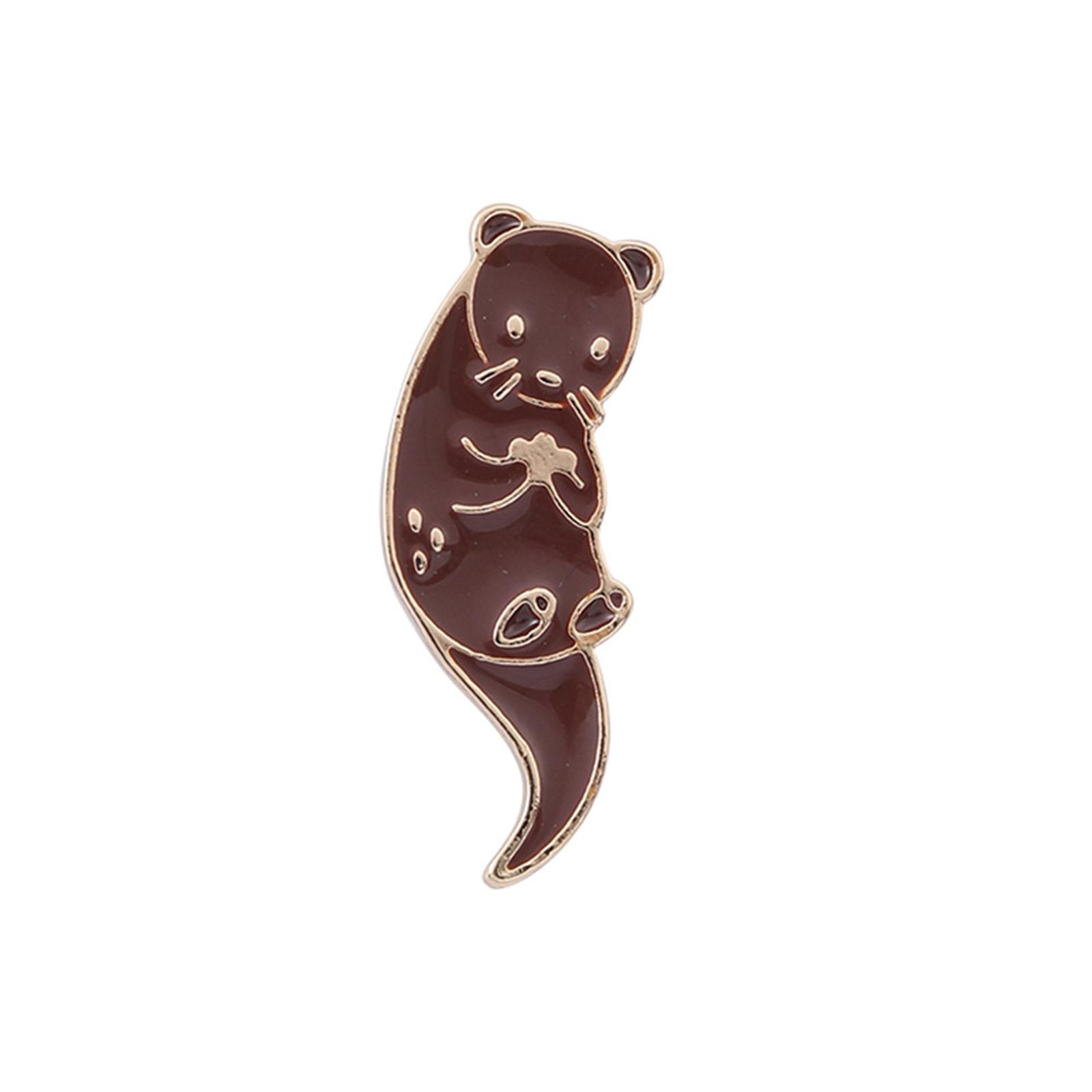 

Cartoon Animal Otters Pin Brooches for Women Otters Badge Enamel Pin Backpack Lapel Pin Hat Jackets Jewelry Kid Gifts