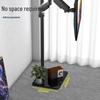 Floor-Standing Monitor Stand with Adjustable Height and Rotating Shelf