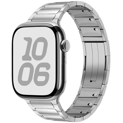 Wrist Strap for Apple Watch Ultra 3 2 1 49mm/Series 11 10 46mm/9 8 7 45mm/SE3 SE2 SE 6 5 4 44mm/3 2 1 42mm Three-Bead Stainless Steel Watch Band