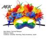 Maschera Floreale Mascherata Mardi Gras per Uomini Donne, Colorata Arcobaleno Comoda Festa Veneziana Festa di Ballo, Carnevale, Halloween Cosplay Costume Fiore