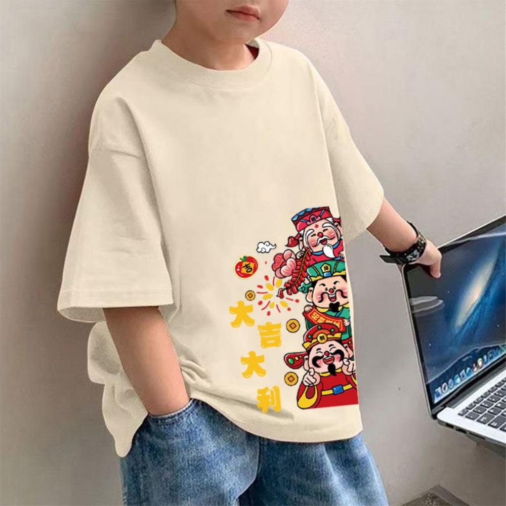 T-shirt red short sleeved unisex clothing for boys and girls