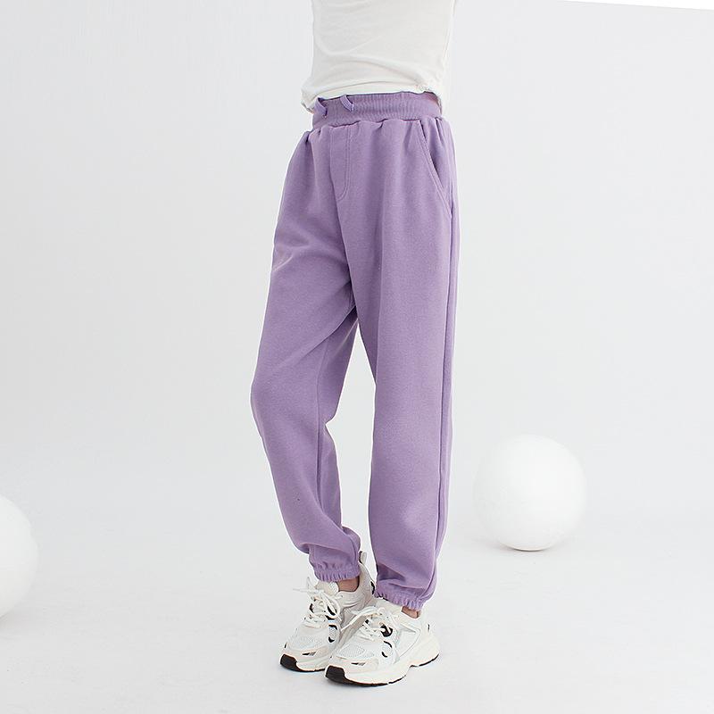 Korean Style Big Kids Solid Color Casual Anti Mosquito Sports Long Pants Spring Autumn