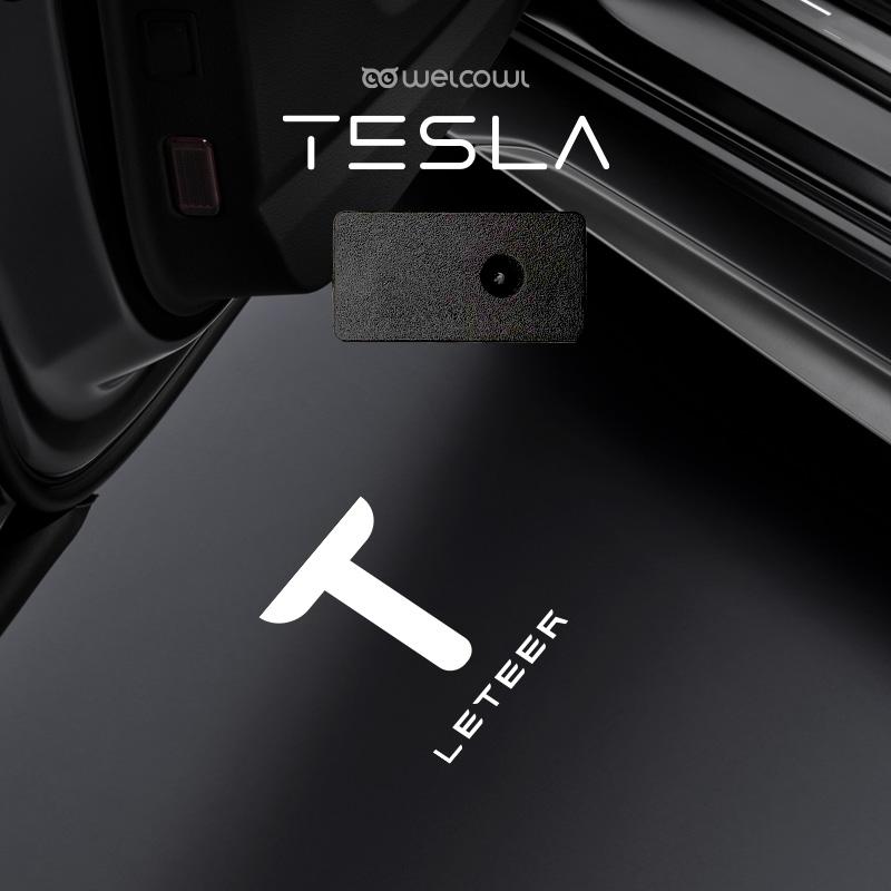 

2pcs Car Door Light For Tesla ModelY 2025 ModelS MODEL 3 X Laser Decor Lamp Glass Projection Never Fade Car Accessories HD LED 2pcs