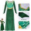 Costume médiéval Princesse Fiona robe verte costume cos costume d'Halloween costume de scène