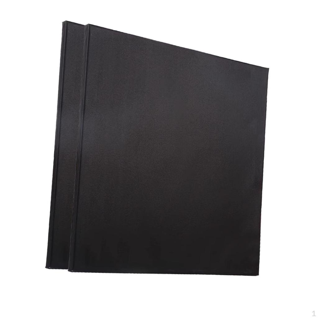 2 Pieces Black Canvas Art Panels with Wooden Frame for Painting