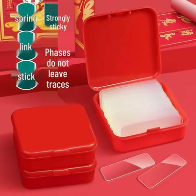 Removable Transparent Double-Sided Tape: Strong Adhesion, No Residue, Ideal for Spring Couplets & Notes