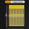 Mini Assorted Steel File Set: Triangular & Flat Files for Metal & Wood Grinding