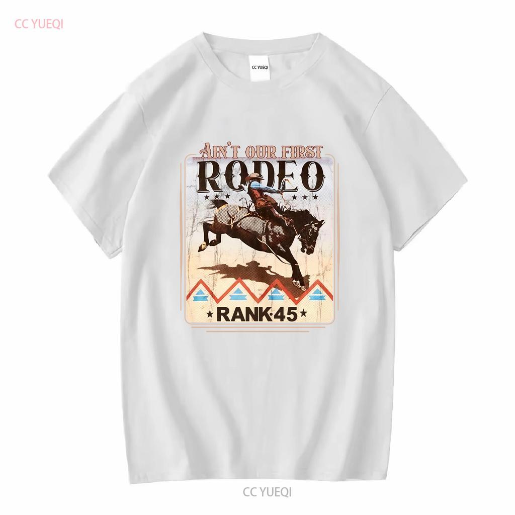 RANK 45 Mannen Rodeo Revival T-shirt RMFA24T70 BURG vintage Gewassen Unisex mode Stijlvol Casual Ademend Comfortabel